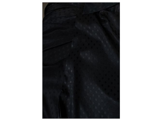 Céline, camicia di seta nera a pois Nero - vista 5