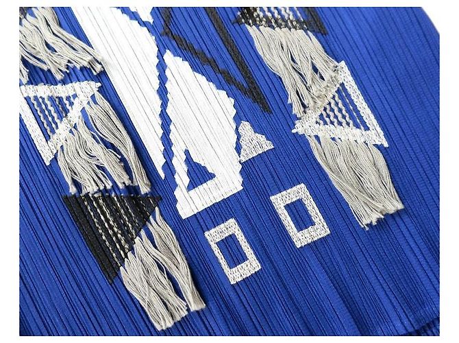 Top con aplique plisado Issey Miyake Pleats Please Azul - vista 2