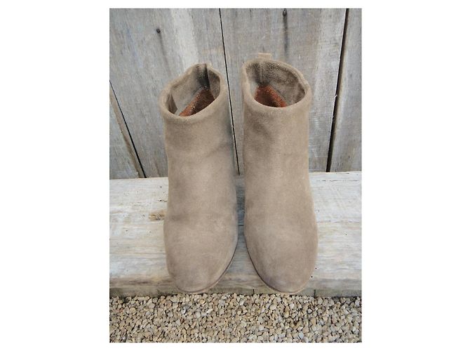 Stivaletti Anthology Paris Beige Camoscio - vista 3