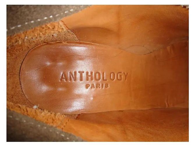 Stivaletti Anthology Paris Beige Camoscio - vista 6