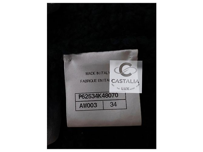 Chanel CC Apres Ski Teddy Bomberjacke 34 FR Marineblau - Ansicht 18