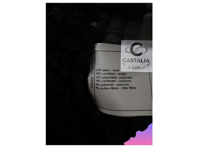 Chanel CC Apres Ski Teddy Bomberjacke 34 FR Marineblau - Ansicht 19