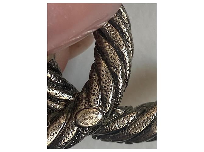 Spilla Chanel CC Argentata Argento Metallico - vista 5
