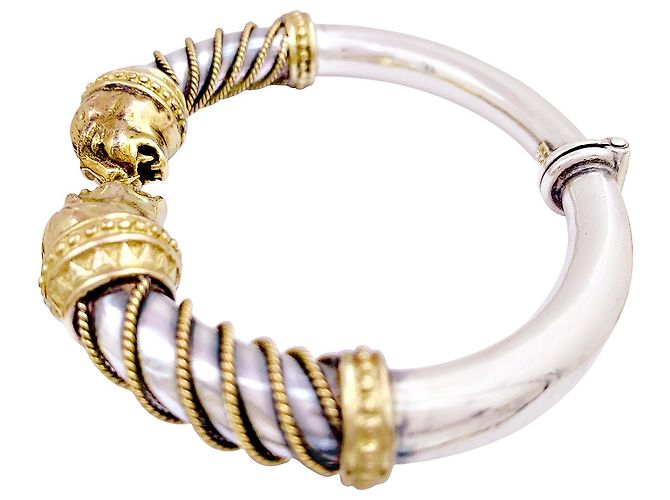 Bracciale Zolotas, 'Heritage', oro giallo, argento. - vista 2