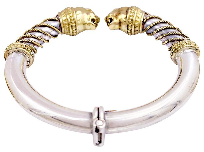 Bracciale Zolotas, 'Heritage', oro giallo, argento. - vista 3