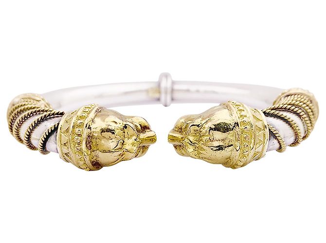 Bracciale Zolotas, 'Heritage', oro giallo, argento. - vista 4