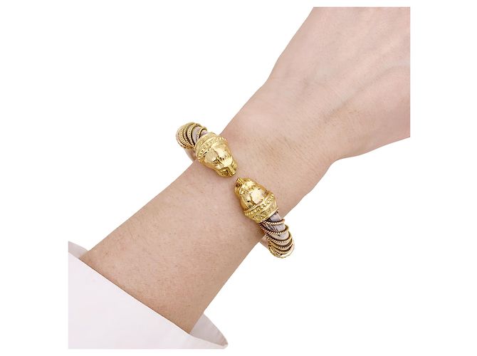 Bracciale Zolotas, 'Heritage', oro giallo, argento. - vista 5