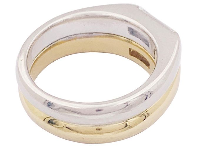 Autre Marque Anello due ori, diamanti baguette. - vista 3