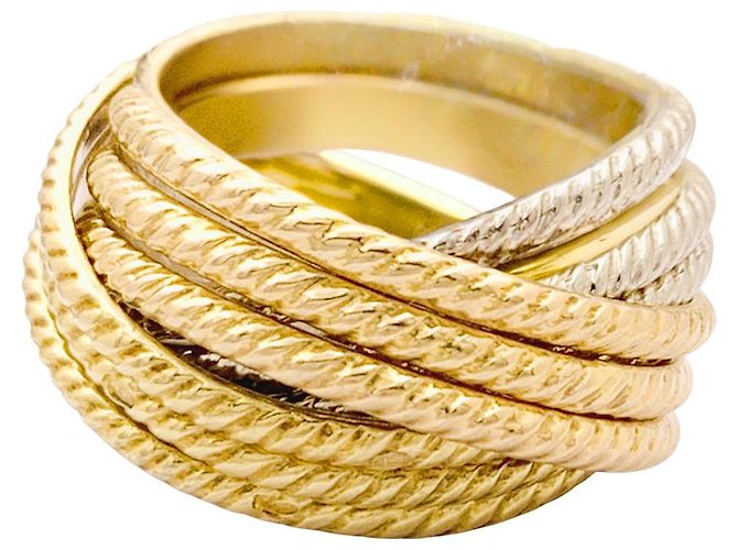 Autre Marque Anello multi-filo in tre ori. - vista 2