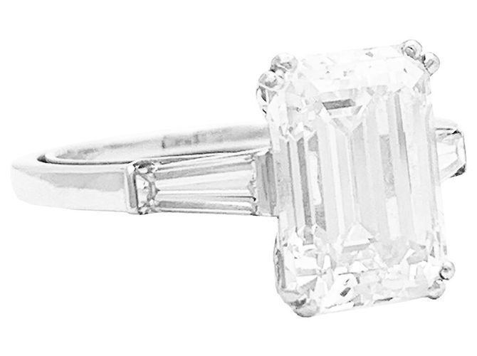 Solitärring von Van Cleef & Arpels, Diamant im Smaragdschliff 4,01 ct. - Ansicht 2