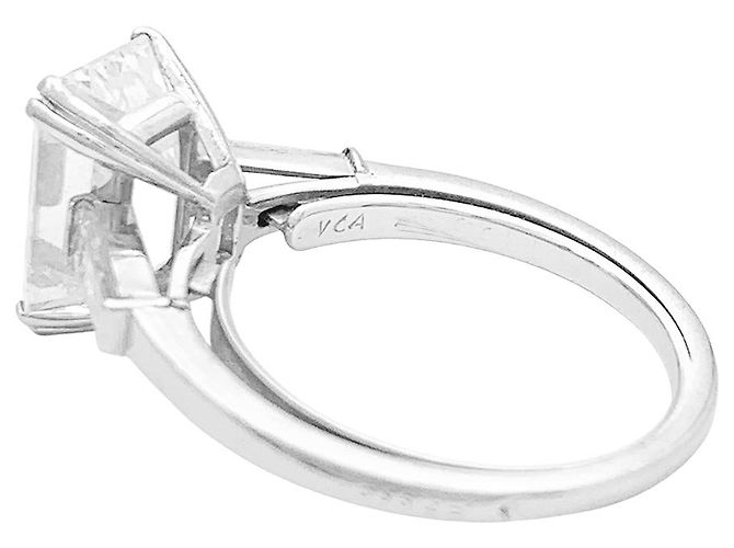 Solitärring von Van Cleef & Arpels, Diamant im Smaragdschliff 4,01 ct. - Ansicht 5