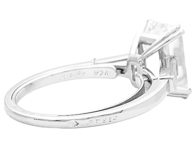 Solitärring von Van Cleef & Arpels, Diamant im Smaragdschliff 4,01 ct. - Ansicht 6