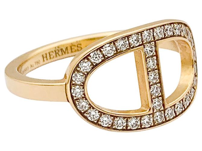 Chaîne d'ancre Hermès-Ring, 'Ankerkette Kontur', Roségold, Diamanten. - Ansicht 2