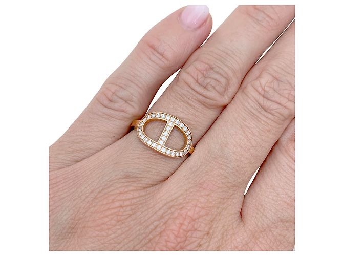 Chaîne d'ancre Hermès-Ring, 'Ankerkette Kontur', Roségold, Diamanten. - Ansicht 5