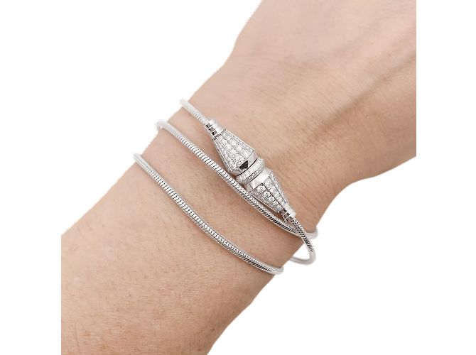 Bracciale Boucheron 'Jack de Boucheron' in oro bianco, diamanti. - vista 8