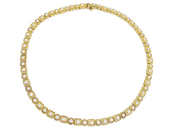 Collana Lalaounis, 'Bizantino', in oro giallo e diamanti. - vista 2
