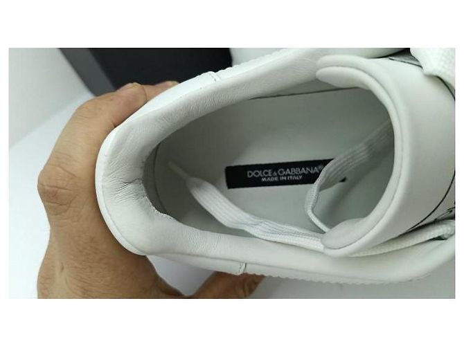 Sneakers Dolce & Gabbana Portofino in pelle bianca - vista 2