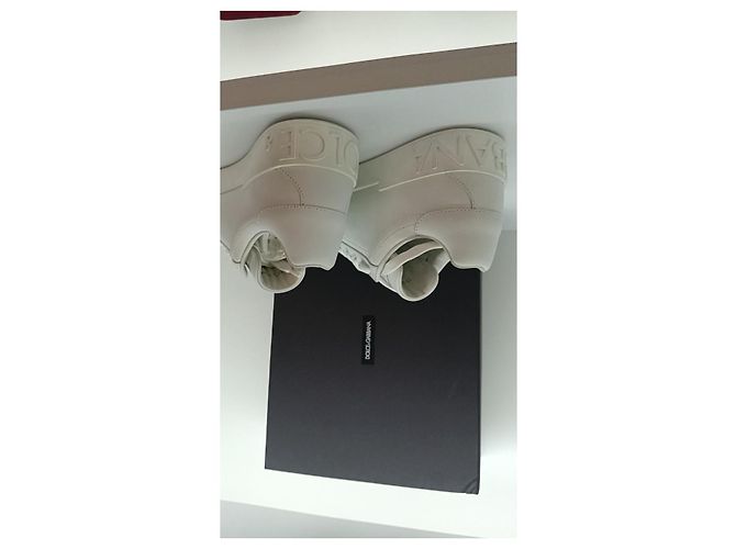 Sneakers Dolce & Gabbana Portofino in pelle bianca - vista 5