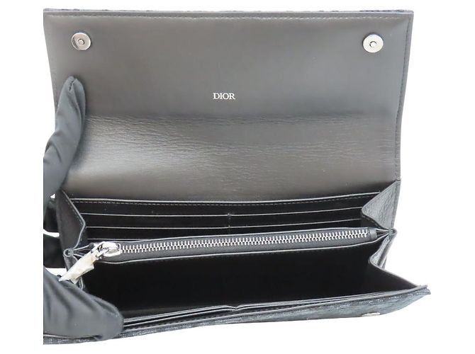 Cartera Larga Wrap Dior en Jacquard Negro - vista 10