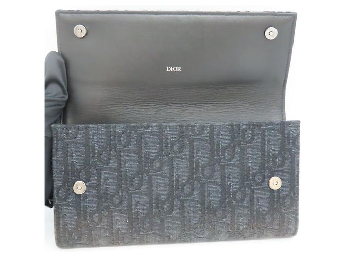 Cartera Larga Wrap Dior en Jacquard Negro - vista 8