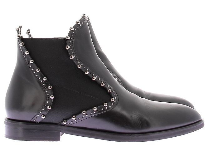 Stivaletti Alaïa in pelle nera con borchie Nero - vista 2