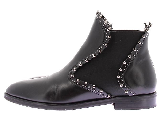 Stivaletti Alaïa in pelle nera con borchie Nero - vista 3