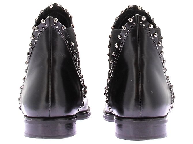 Stivaletti Alaïa in pelle nera con borchie Nero - vista 5