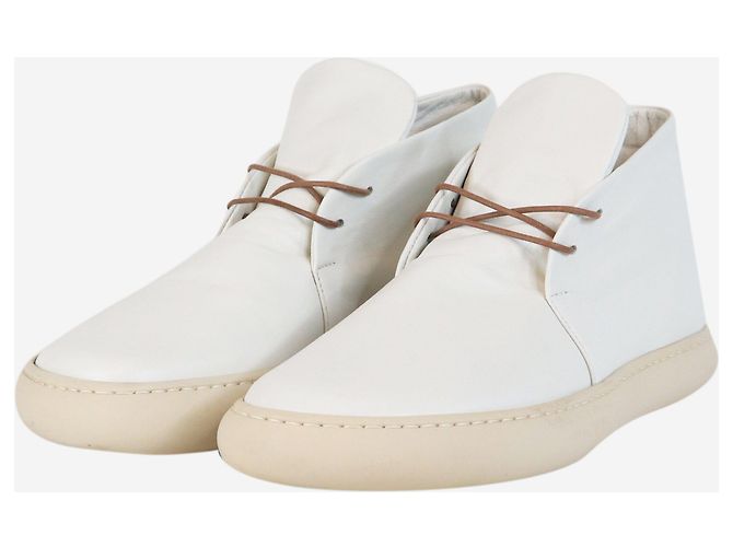 Fausto Santini Zapatos de cuero blanco con cordones - talla EU 39 - vista 2