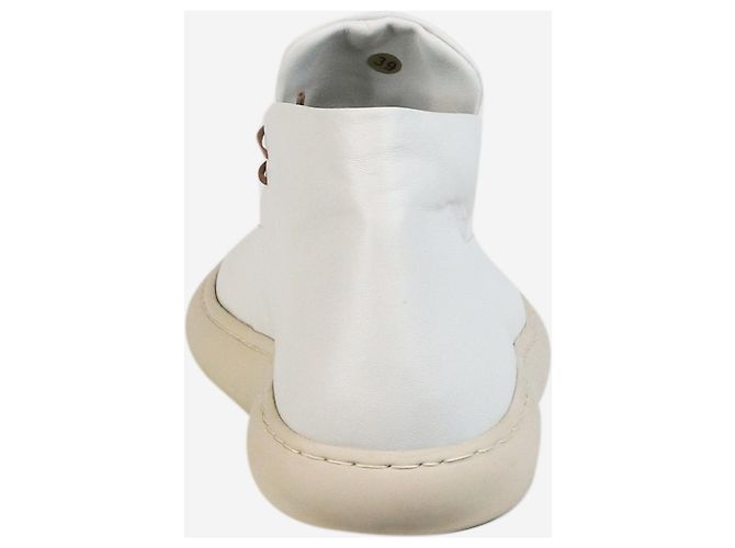 Fausto Santini Zapatos de cuero blanco con cordones - talla EU 39 - vista 3