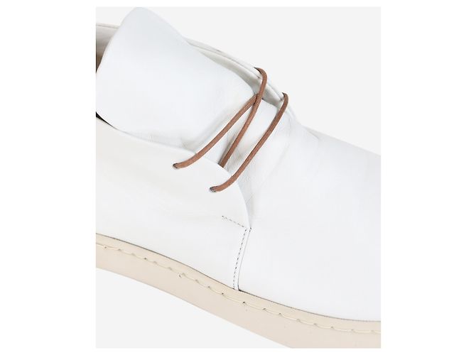 Fausto Santini Zapatos de cuero blanco con cordones - talla EU 39 - vista 4