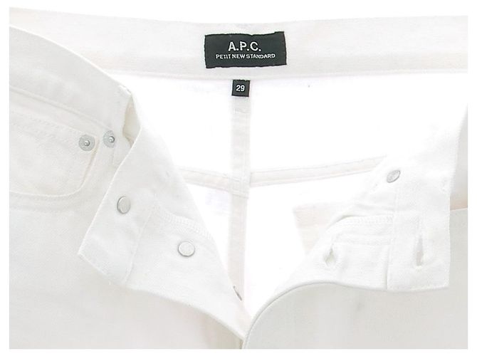 Jeans dritti bianchi Apc Bianco - vista 5