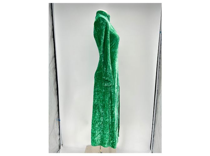 Attico Maxikleid aus grünem Samt - Ansicht 3