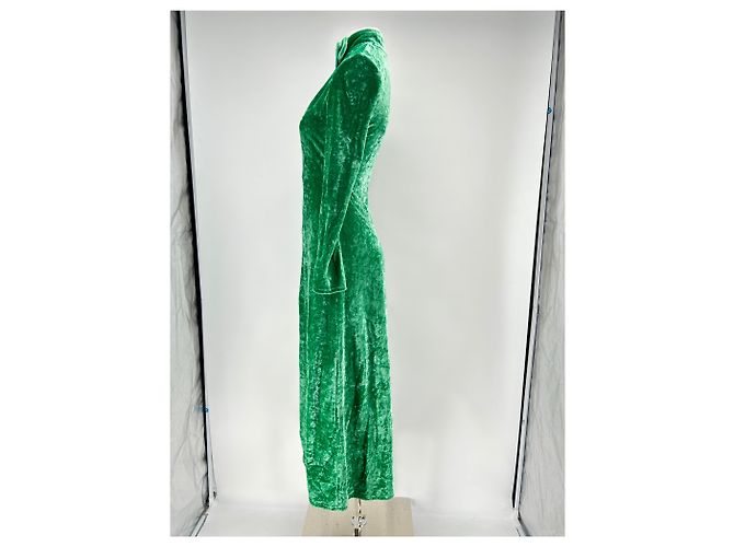 Attico Maxikleid aus grünem Samt - Ansicht 4