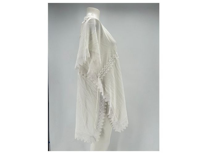 Autre Marque Vestido midi de algodón blanco Charo Ruiz - vista 3