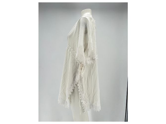 Autre Marque Vestido midi de algodón blanco Charo Ruiz - vista 4
