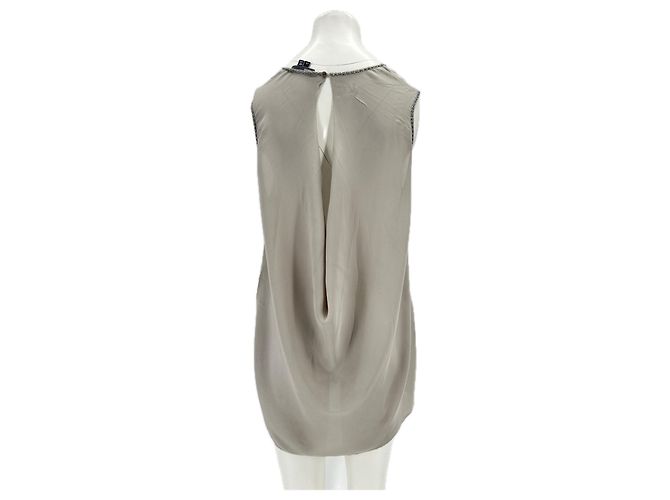 Top de seda gris Vince - vista 2