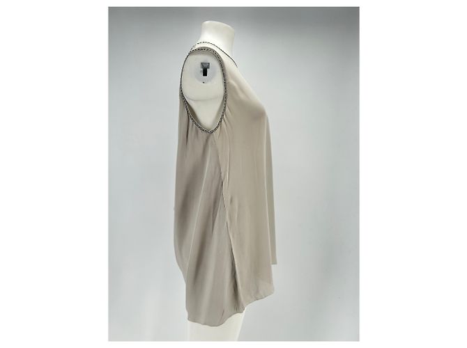 Top de seda gris Vince - vista 3