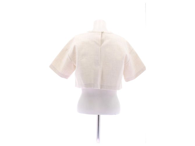 Autre Marque Ecru Kurzarmtop Beige - Ansicht 2