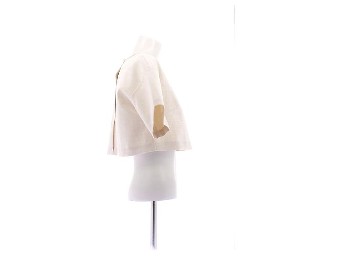 Autre Marque Ecru Kurzarmtop Beige - Ansicht 3