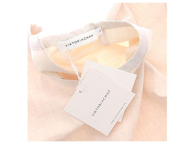 Autre Marque Ecru Kurzarmtop Beige - Ansicht 5