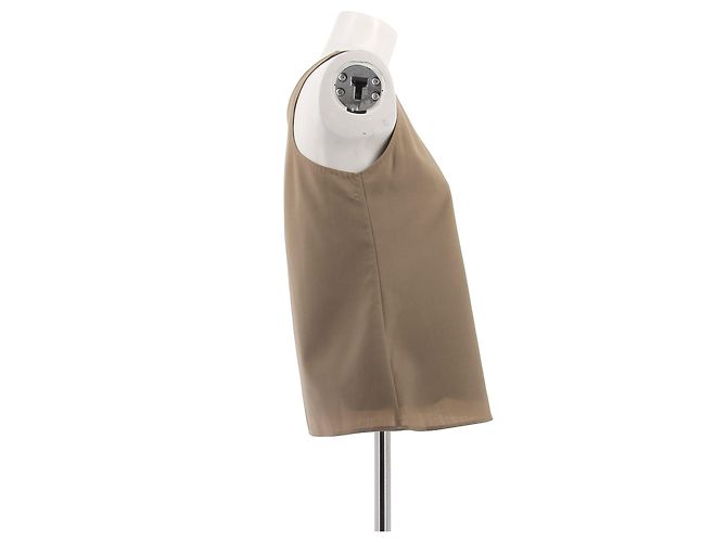 Autre Marque Top marrón sin mangas de lana Castaño - vista 3