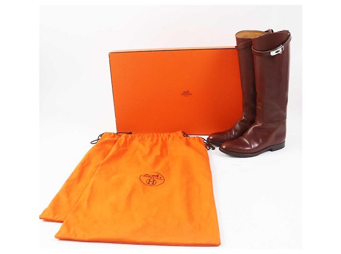 Hermès Hermes Kelly Metall Springstiefel Braun 35 - Ansicht 2