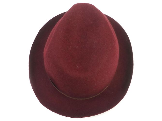 & Other Stories Cappello Fedora in Feltro di Coniglio Borsalino Bordeaux - vista 3