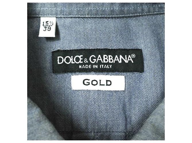 Dolce & Gabbana Camisa de chambray DOLCE&GABBANA GOLD Azul - vista 3