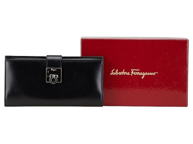 Cartera larga de piel Gancini de Salvatore Ferragamo - vista 9