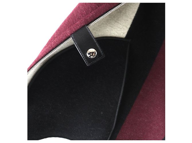 Poncho grafico LV in lana e seta Louis Vuitton Nero Beige Bordò - vista 5