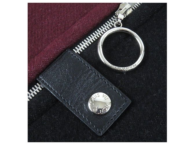 Poncho grafico LV in lana e seta Louis Vuitton Nero Beige Bordò - vista 6