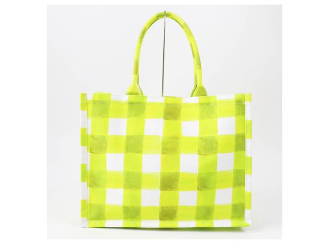 & Other Stories MSGM Logo Gingham Check Tragetasche Hellgrün - Ansicht 3
