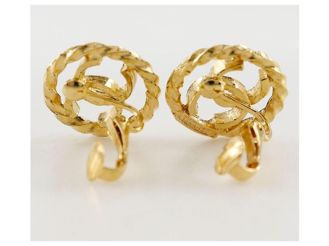 Orecchini Chanel Coco placcati in oro D'oro - vista 4