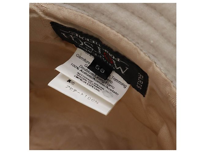 Cappello bucket in cashmere Hermès Beige - vista 7